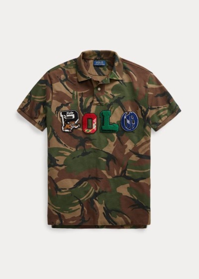 Men's Polo Ralph Lauren Custom Slim Fit Camo Polos | 562047WNR